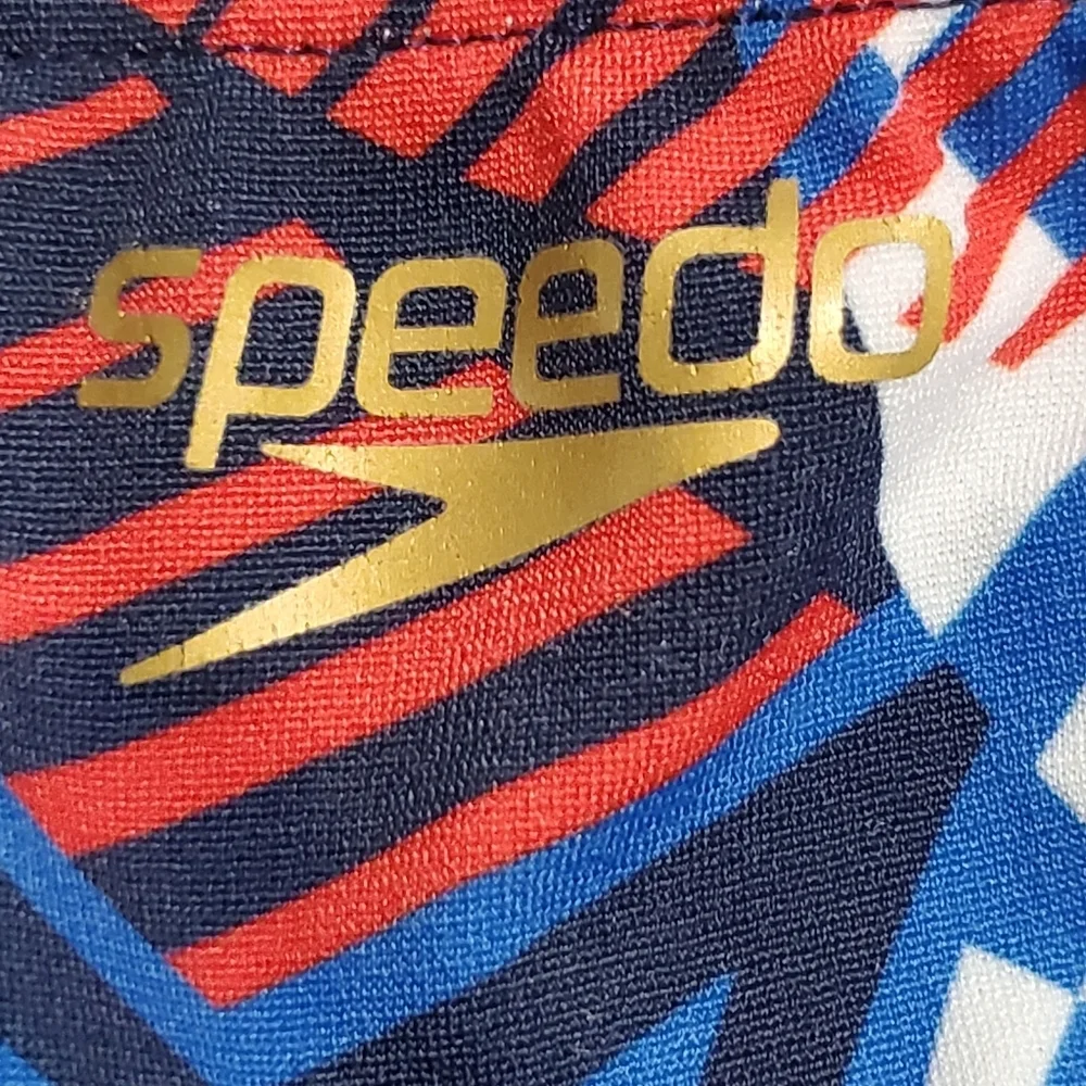 NWT Speedo Men's Printed One Brief Swimsuit Endurance Swim Briefs 36